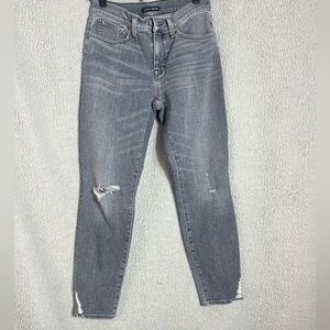 Lucky Brand Mid rise Skinny Ava Women's Gray Distressed Skinny Jeans